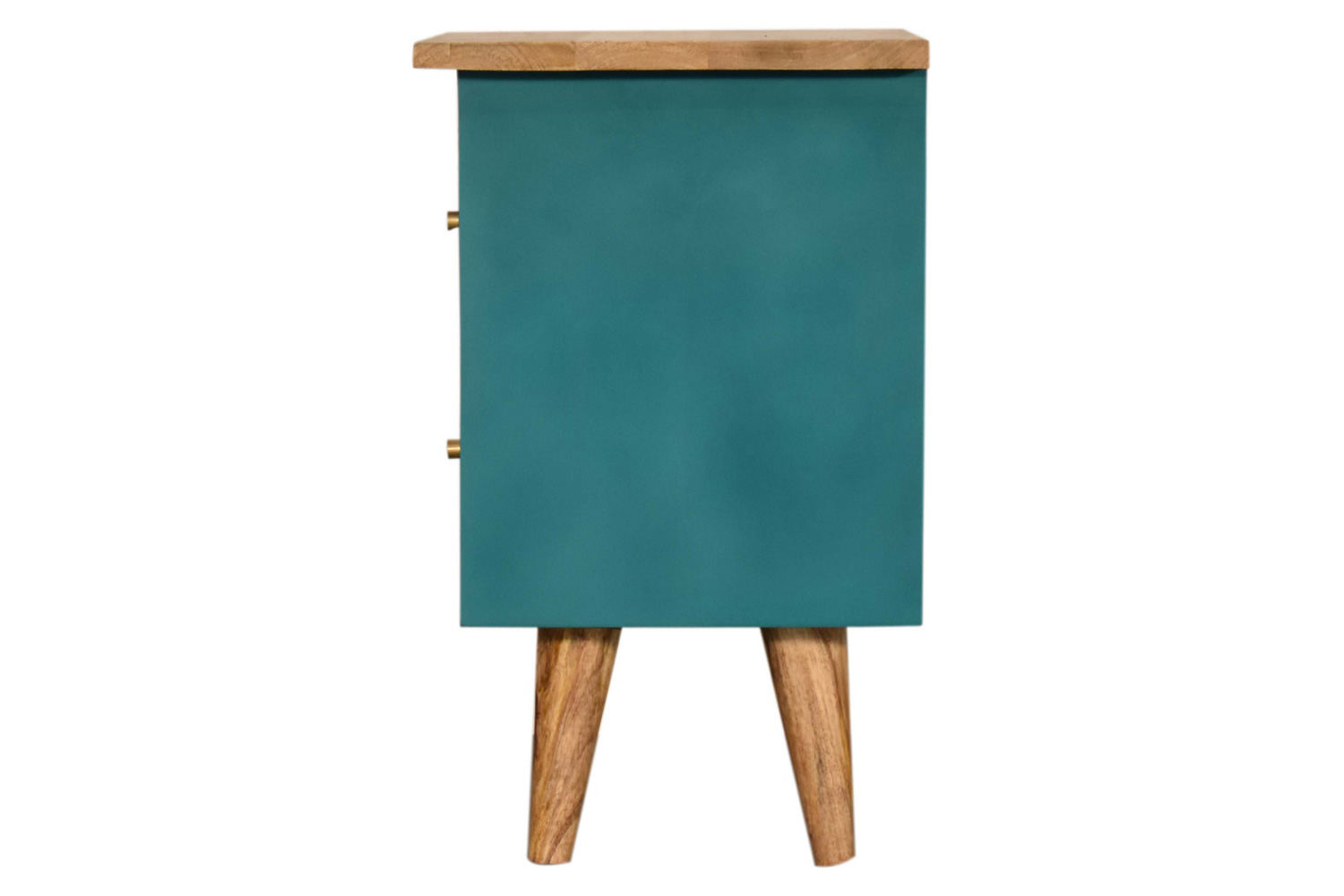 Artisan Hand Painted Bedside - Teal