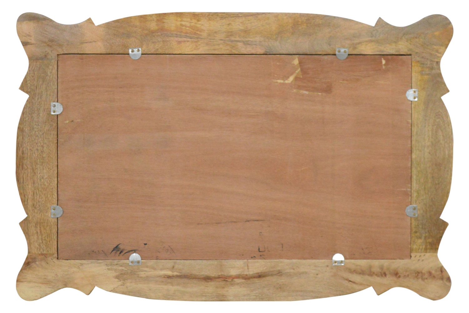 Artisan Hand Carved Oblong Frame with Mirror - Oak-ish