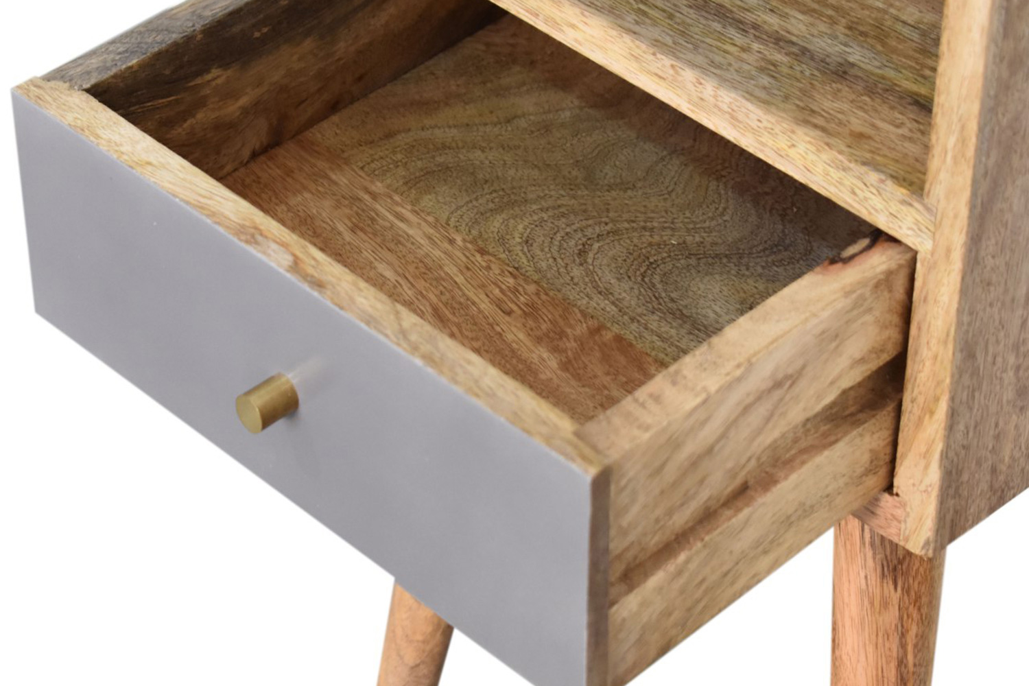 Artisan Mini Hand Painted Bedside - Slate Gray