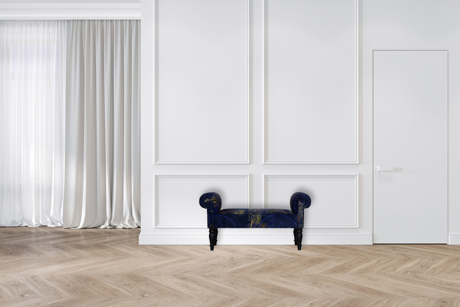 Artisan Bedroom Bench - Shangri-La, Velvet
