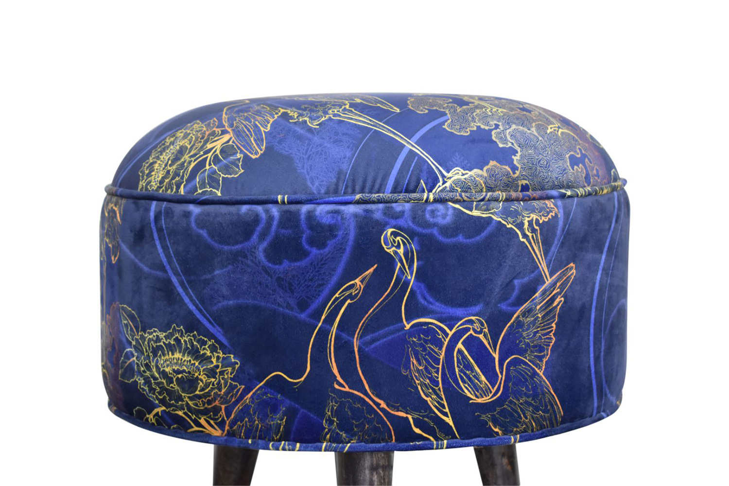 Artisan Nordic Style Footstool - Shangri-La, Velvet