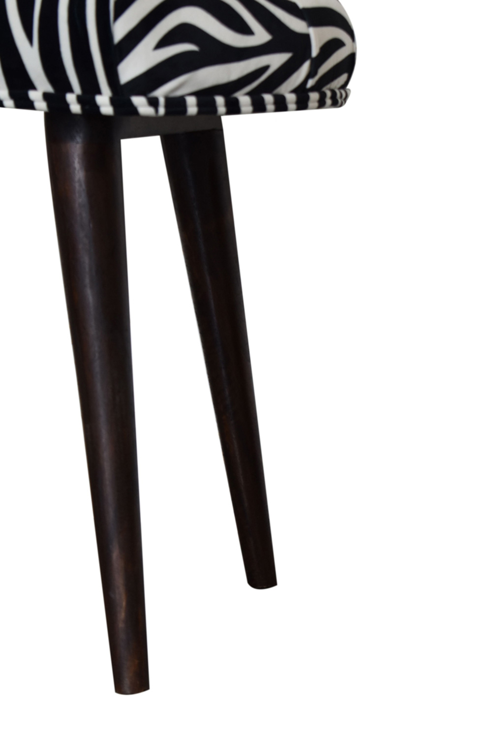 Artisan Deep Button Bench - Zebra, Velvet