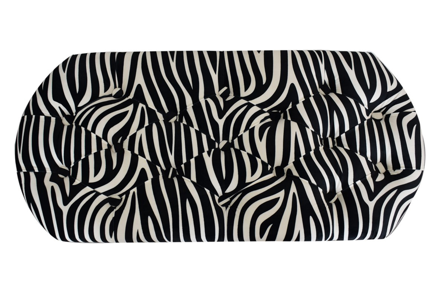 Artisan Deep Button Bench - Zebra, Velvet