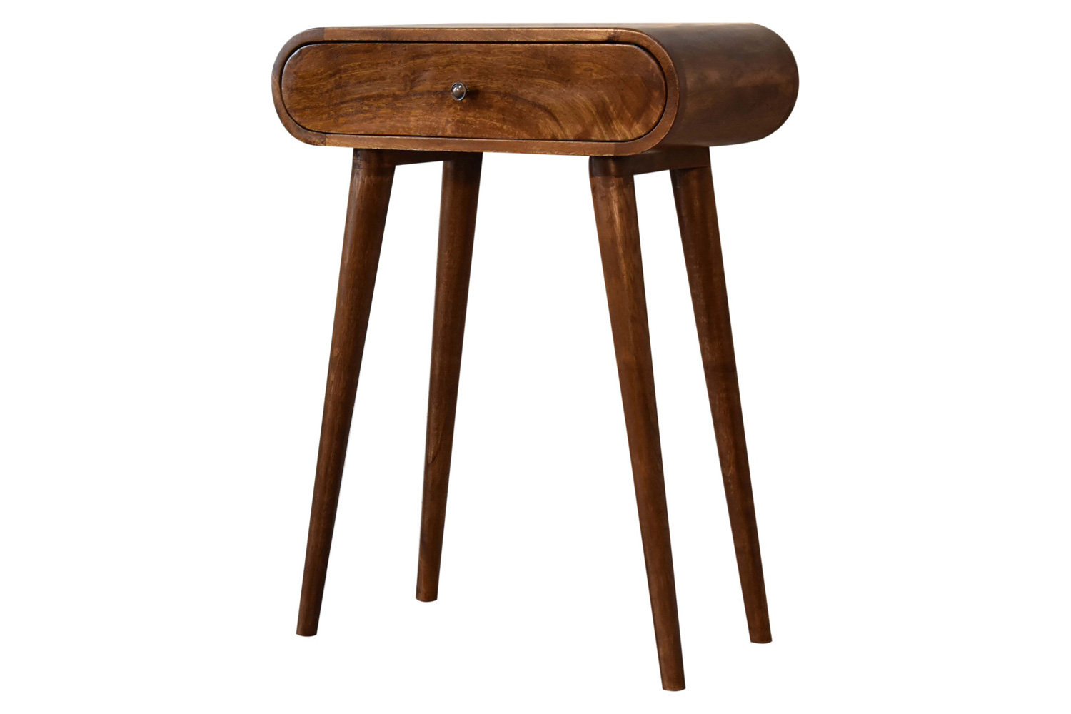 Artisan - Mini Rounded Mini Console Table in Chestnut