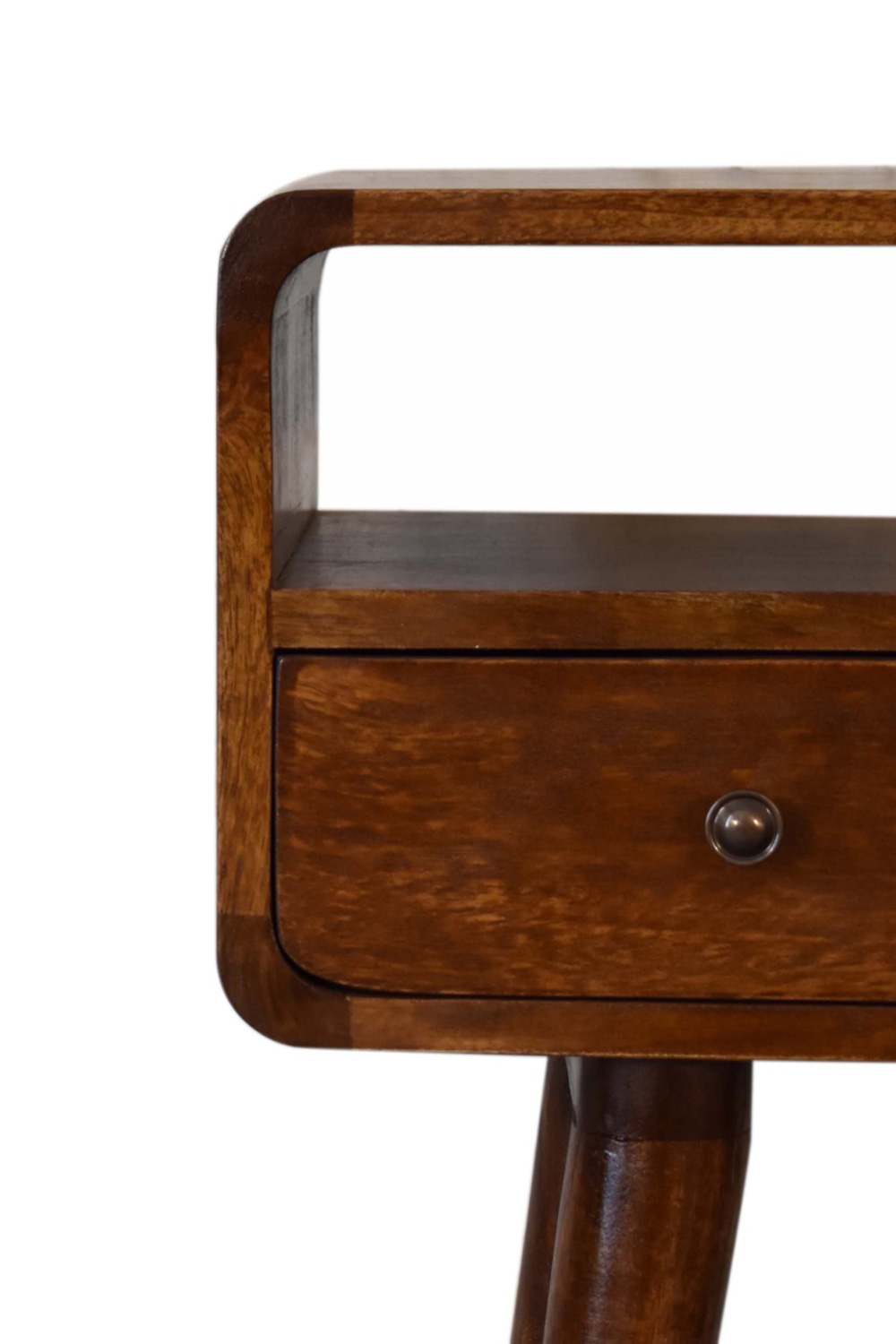 Artisan Curved Mini Console Table - Chestnut