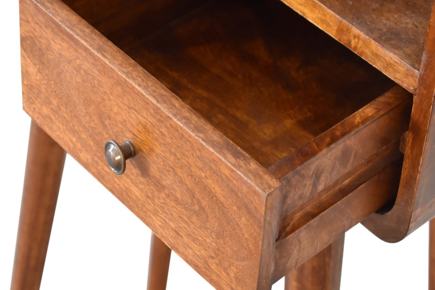 Artisan Curved Mini Console Table - Chestnut