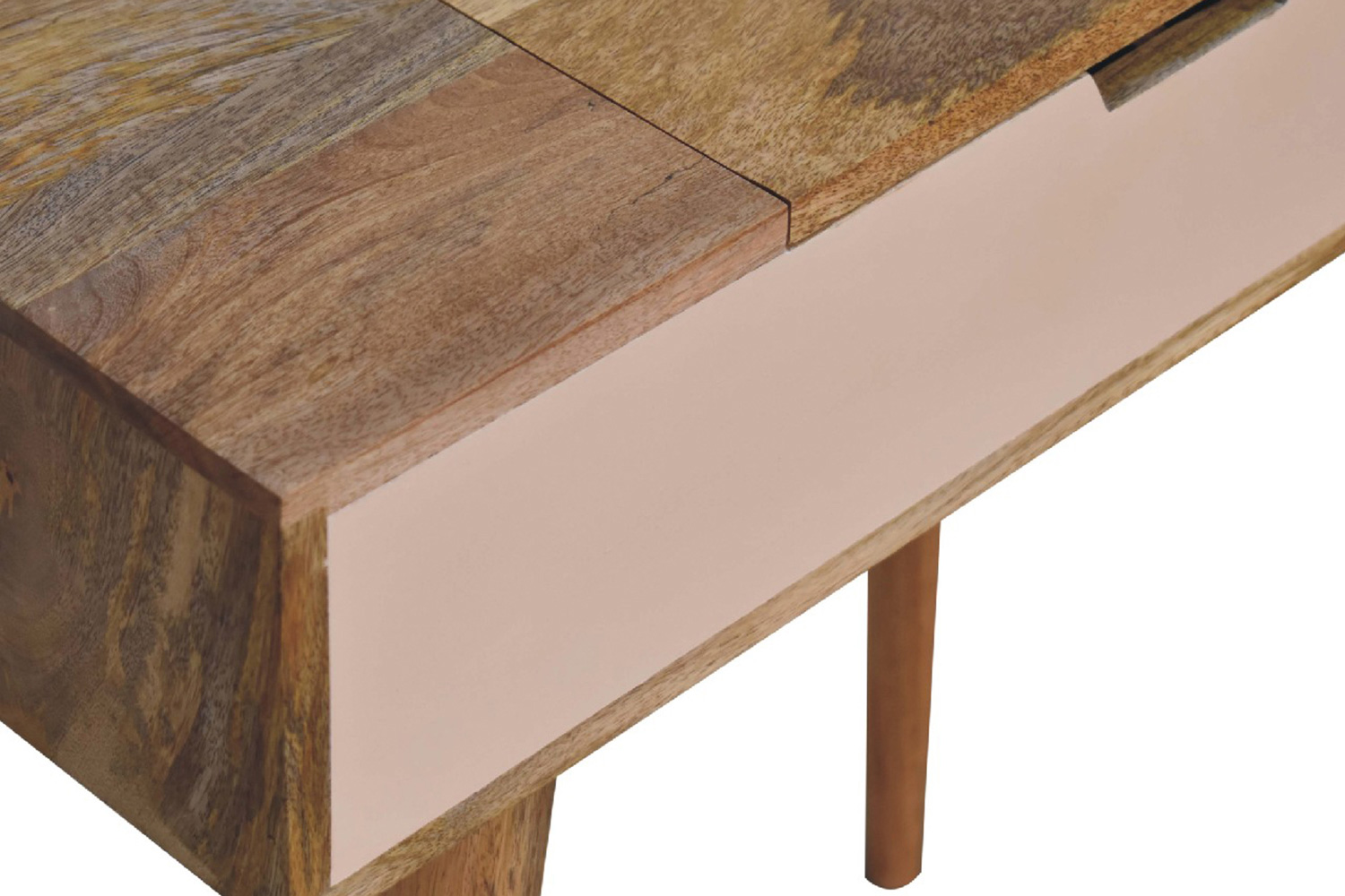 Artisan - Mini Blush Pink Dressing Table with Foldable Mirror