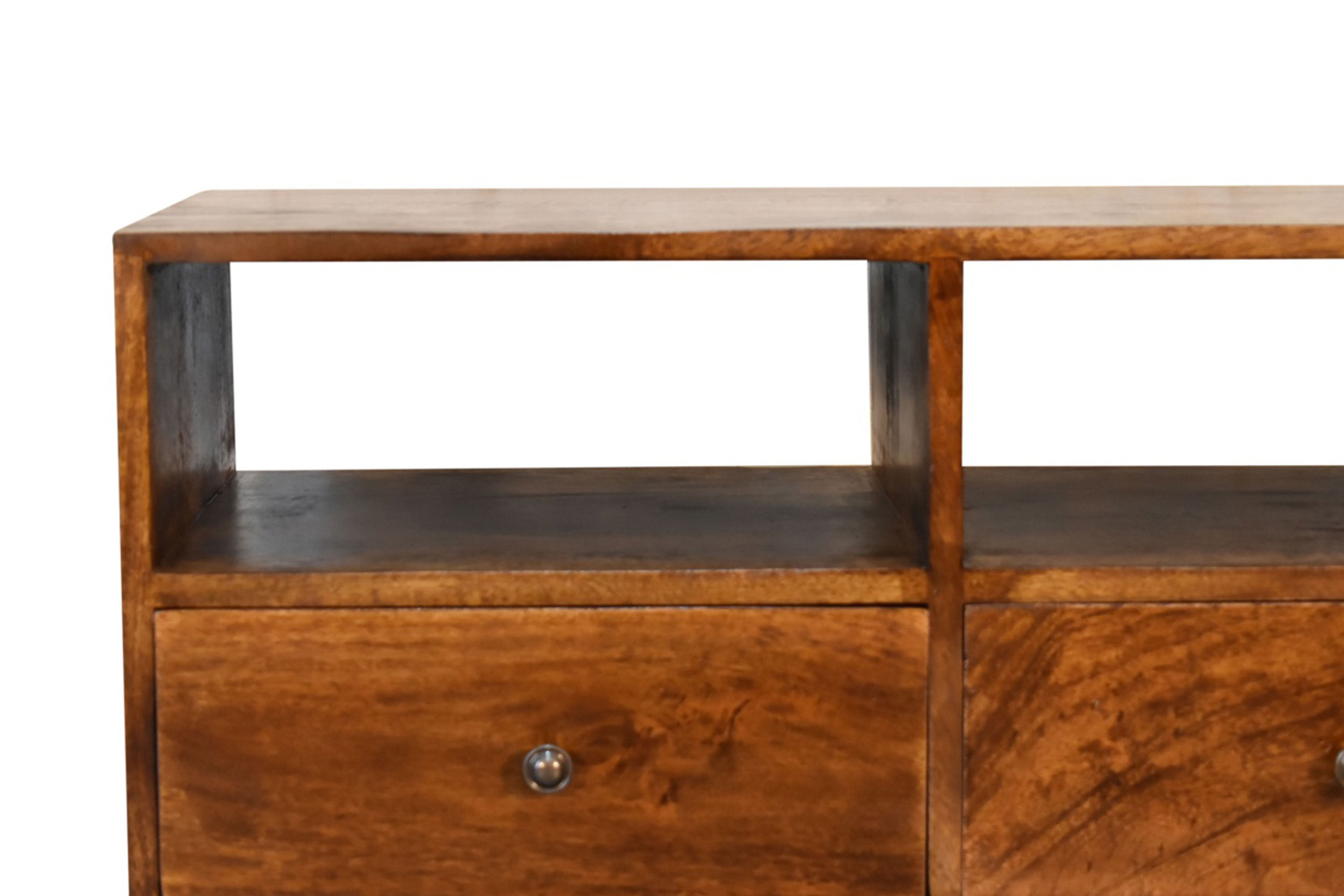 Artisan Nordic Style TV Unit with 3 Drawers - Chestnut
