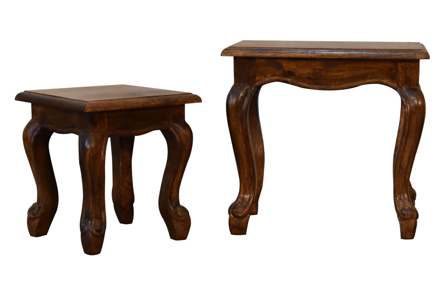 Artisan French Style Stool Set - Chestnut