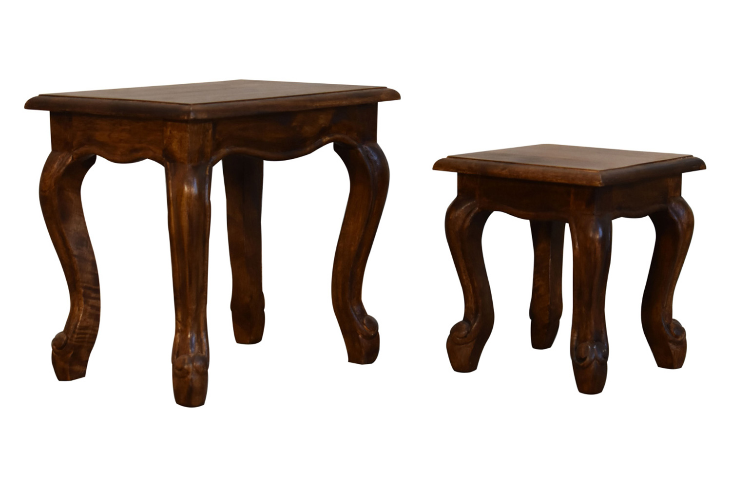 Artisan French Style Stool Set - Chestnut
