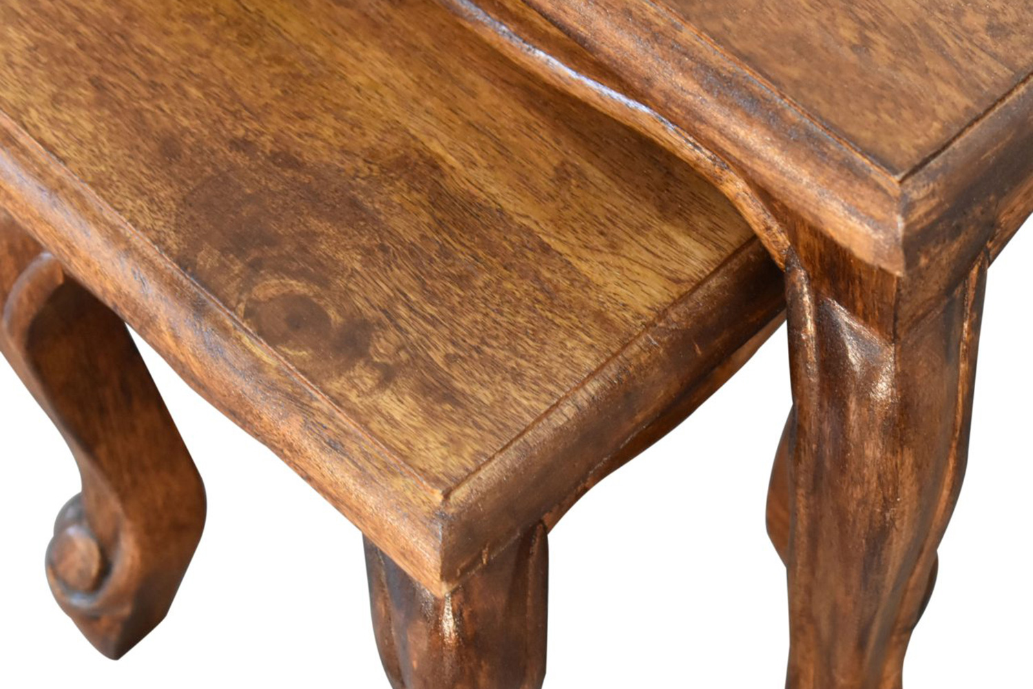 Artisan French Style Stool Set - Chestnut