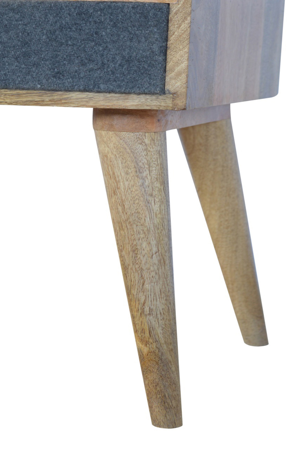 Artisan Bedside Table with Open Slot - Gray Tweed