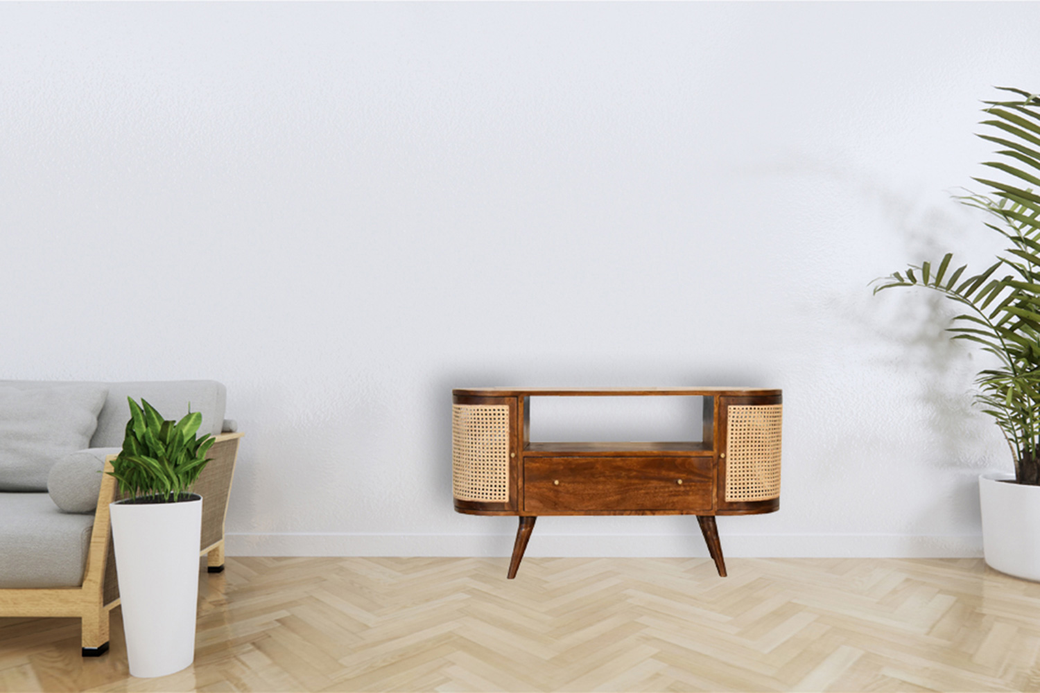 Artisan - Woven Media Unit in Chestnut