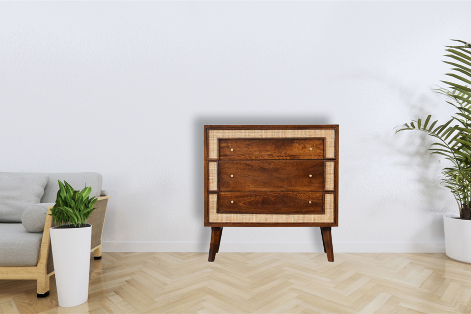 Artisan - Square Woven Chest in Chestnut