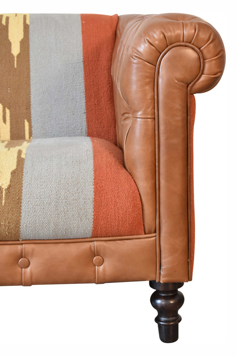Artisan - Chesterfield Sofa in 2 Seater, Durrie/Leather
