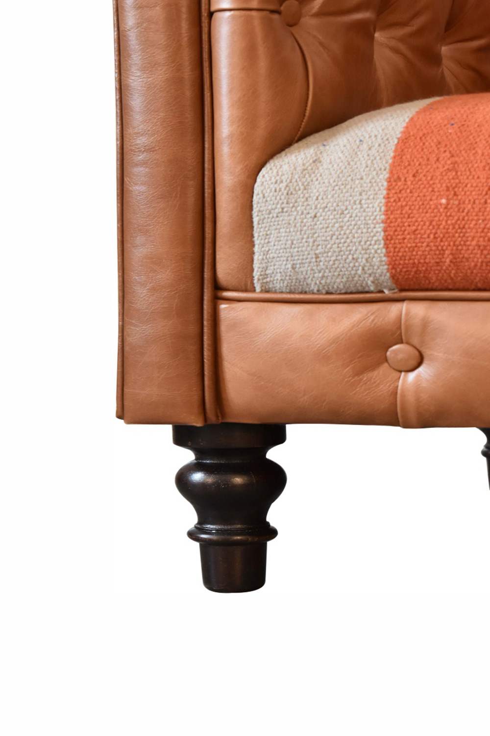 Artisan - Chesterfield Sofa in 2 Seater, Durrie/Leather