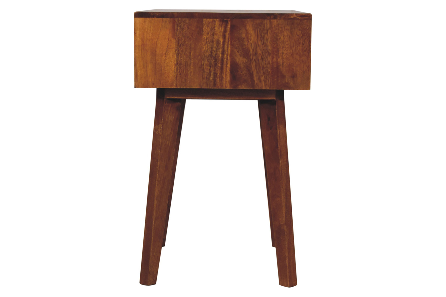 Artisan - Cubed Brass Inlay Bedside in Chestnut