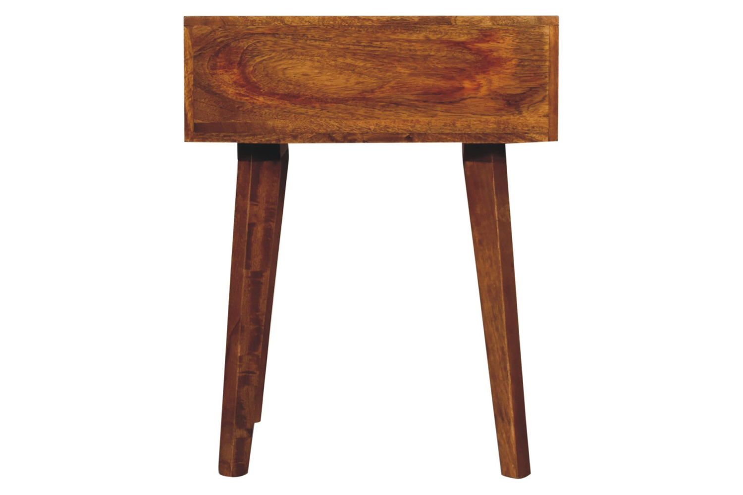 Artisan - Cubed Brass Inlay Bedside in Chestnut