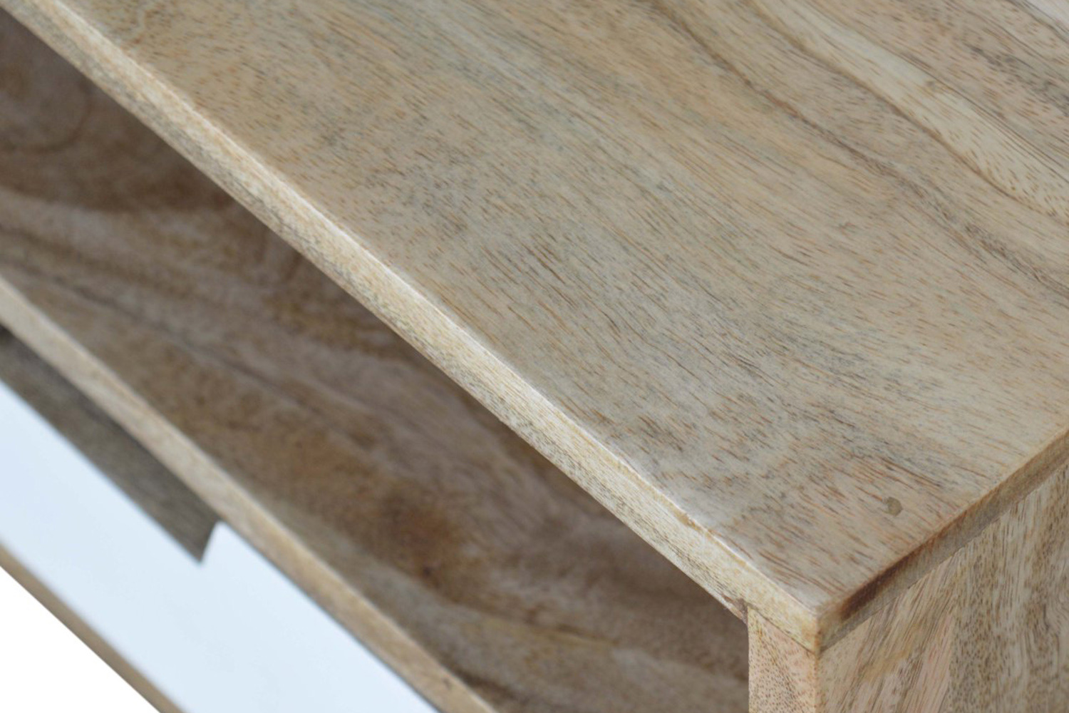 Artisan Bedside Table with Open Slot - White