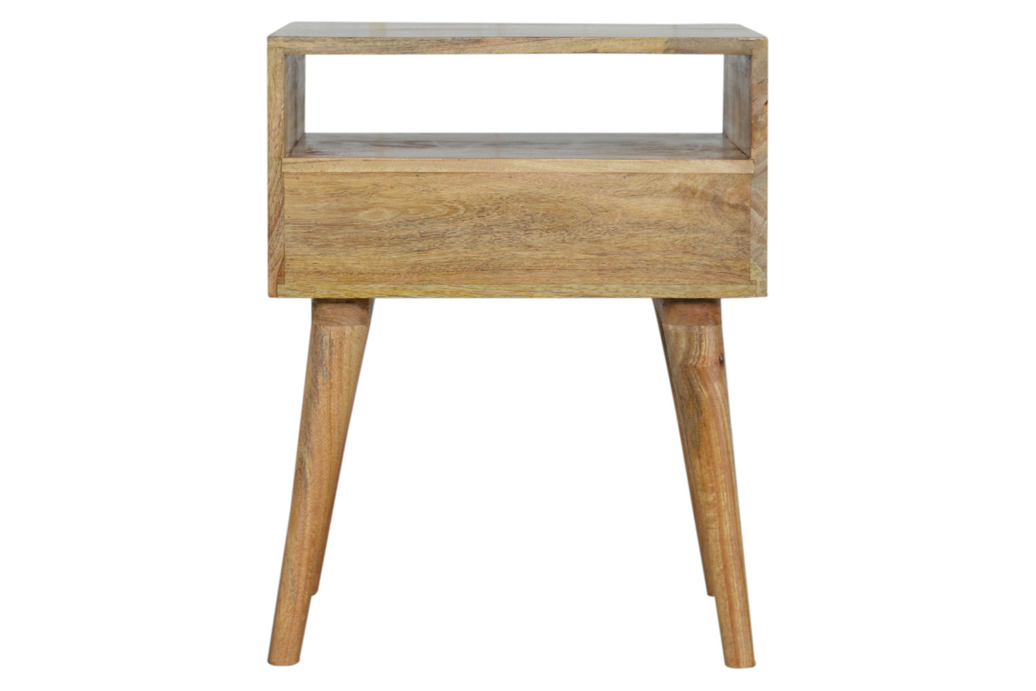 Artisan Bedside Table with Open Slot - White