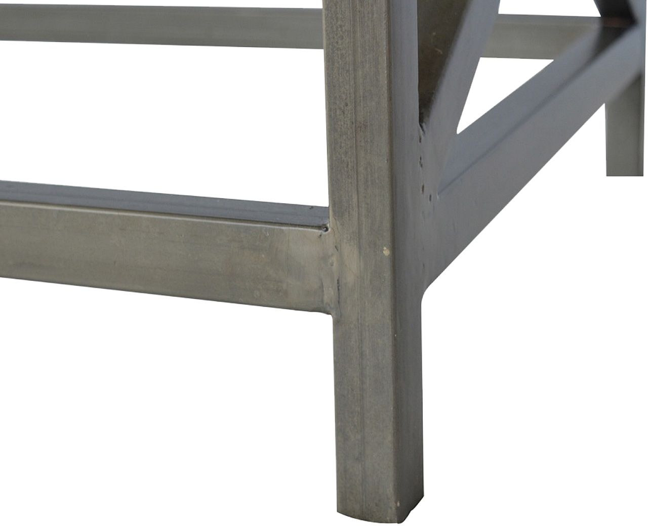 Artisan - Industrial Cross Metal Oatmeal Coffee Table