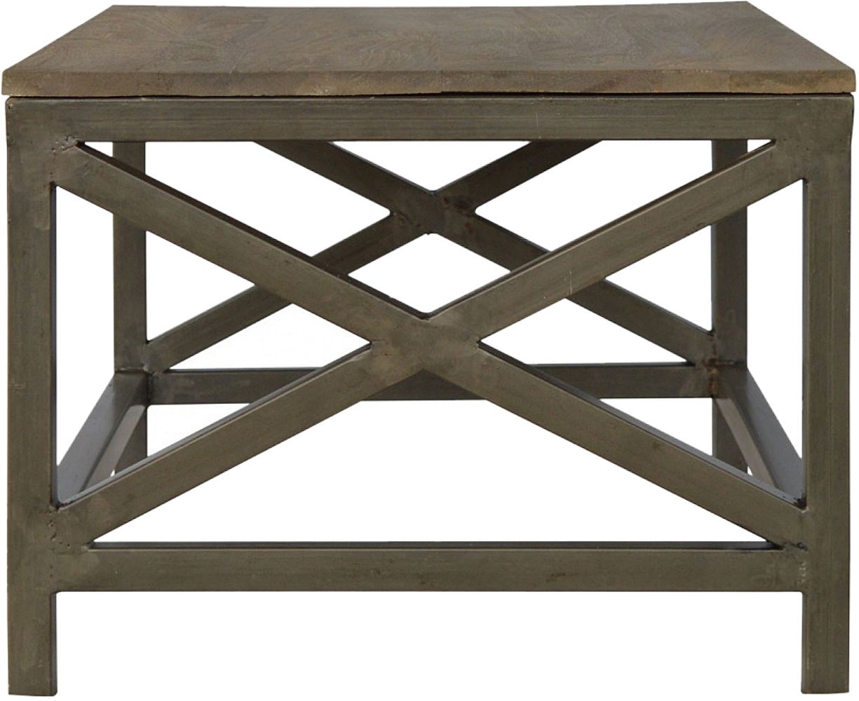 Artisan - Industrial Cross Metal Oatmeal Coffee Table