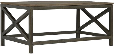 Artisan - Industrial Cross Metal Oatmeal Coffee Table