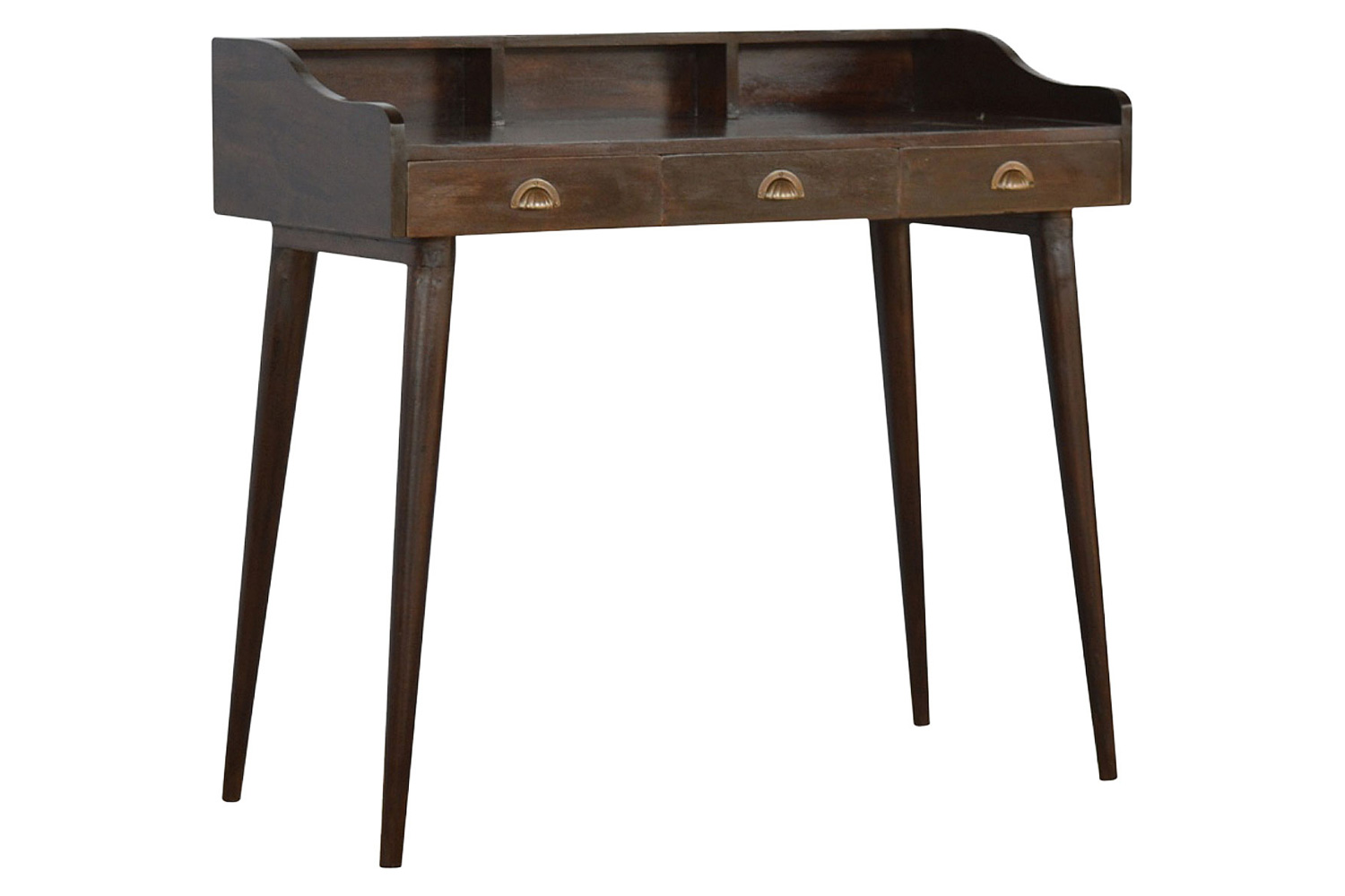 Artisan Nordic Style Gallery Back Writing Desk - Black