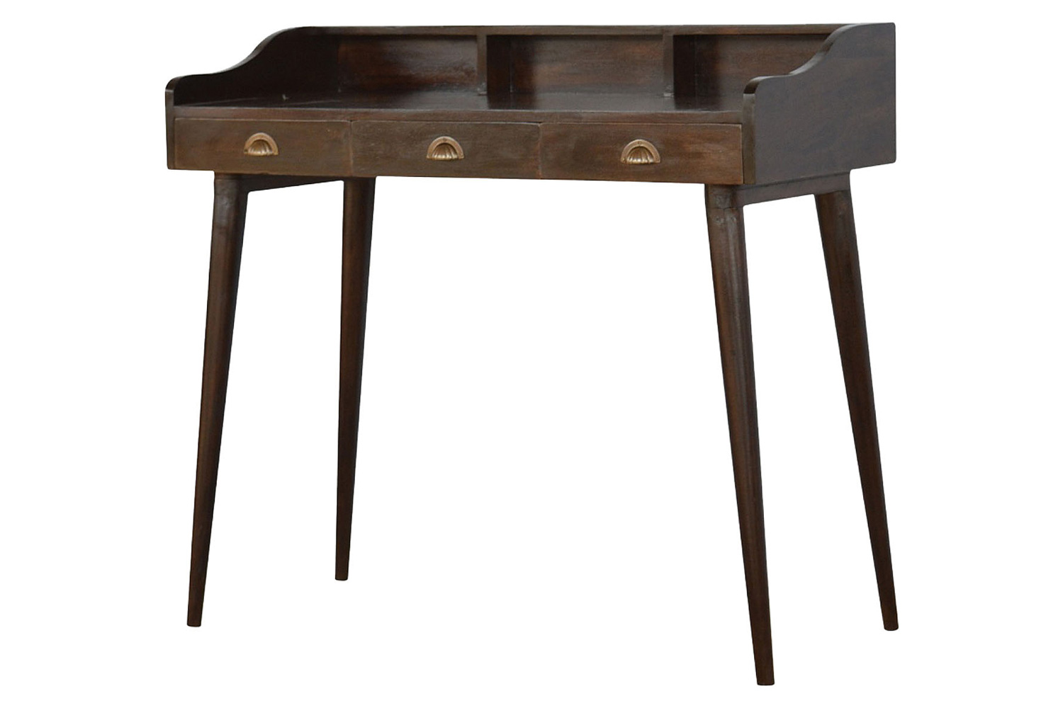 Artisan Nordic Style Gallery Back Writing Desk - Black