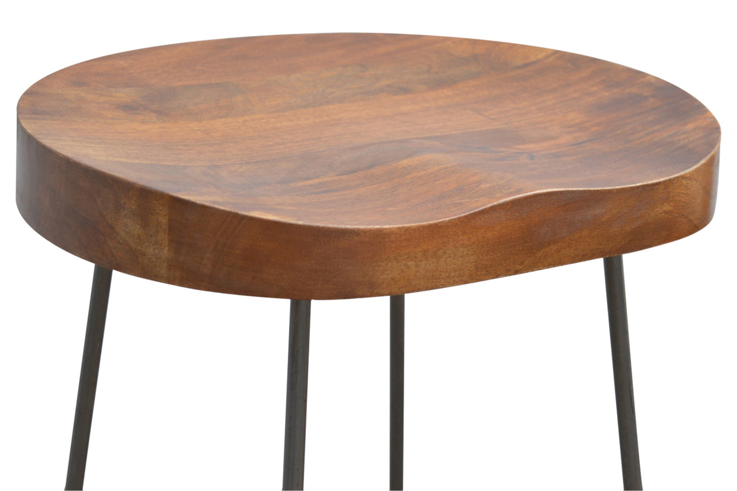 Artisan - Industrial Bar Stool with Chunky Wood Seat