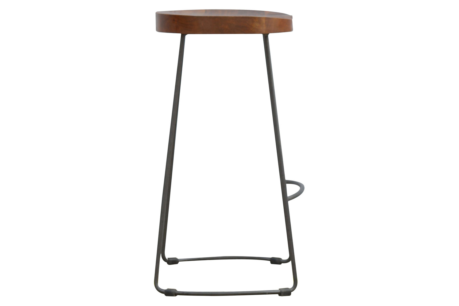 Artisan - Industrial Bar Stool with Chunky Wood Seat