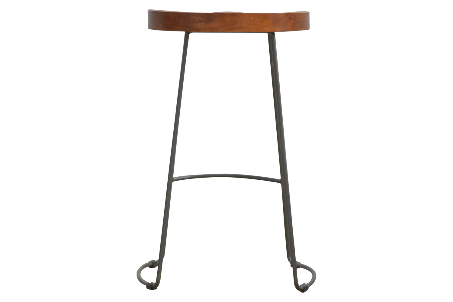 Artisan - Industrial Bar Stool with Chunky Wood Seat