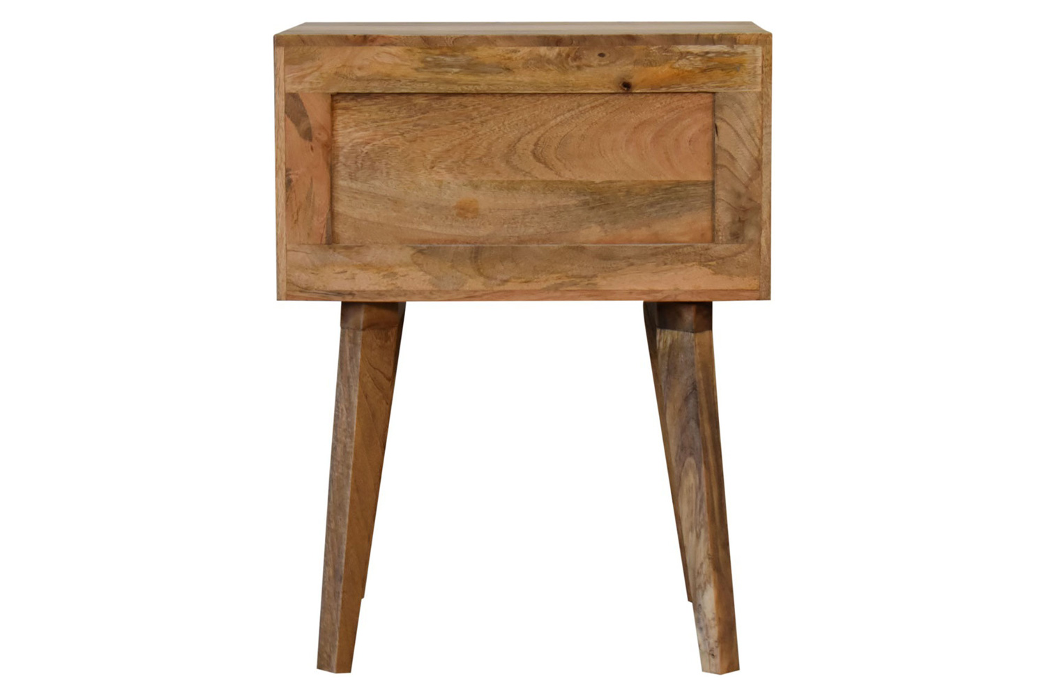 Artisan Bone Inlay Bedside with 2 Drawers - Chestnut, Tapered