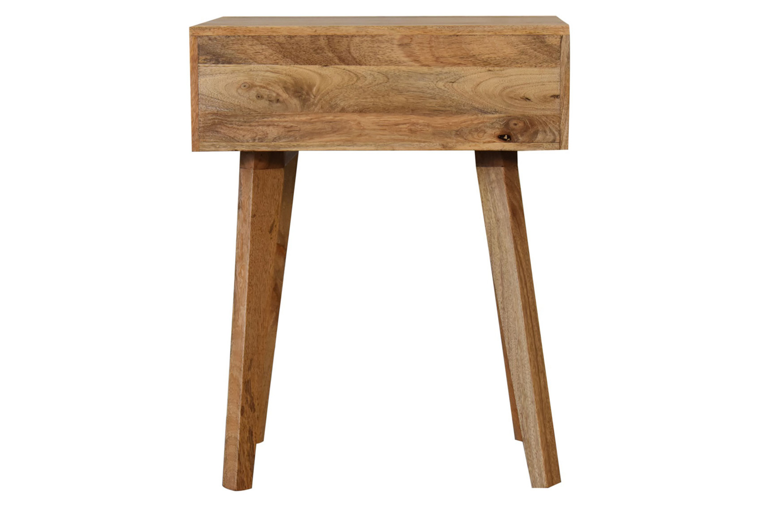 Artisan Bone Inlay Bedside with 1 Drawers - Oak-ish, Tapered