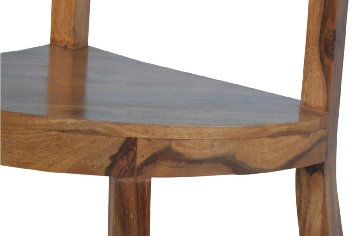 Artisan - Solid Sheesham Wood Corner Wash Stand with a Gallery Back