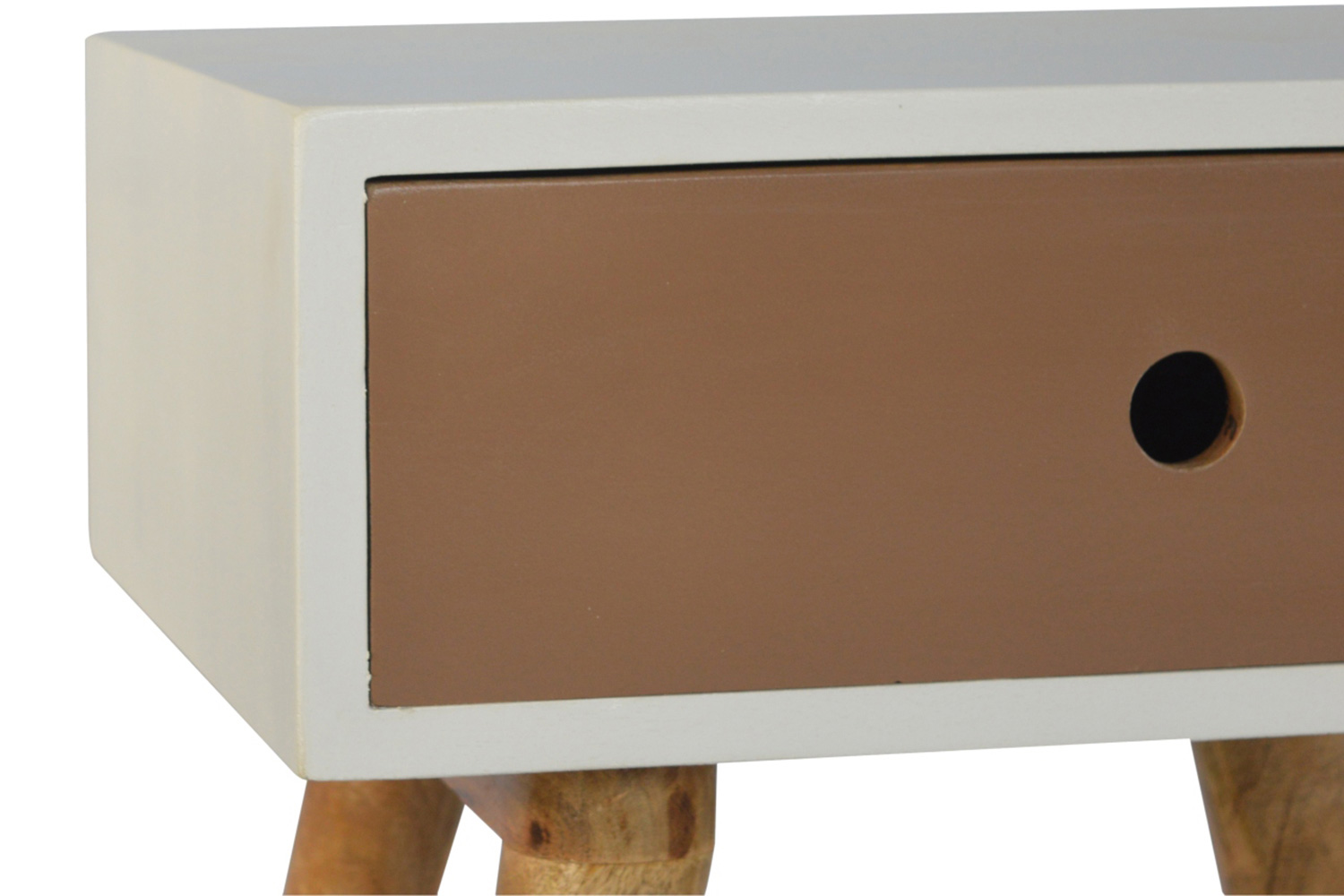 Artisan - Mocha & White Painted Bedside