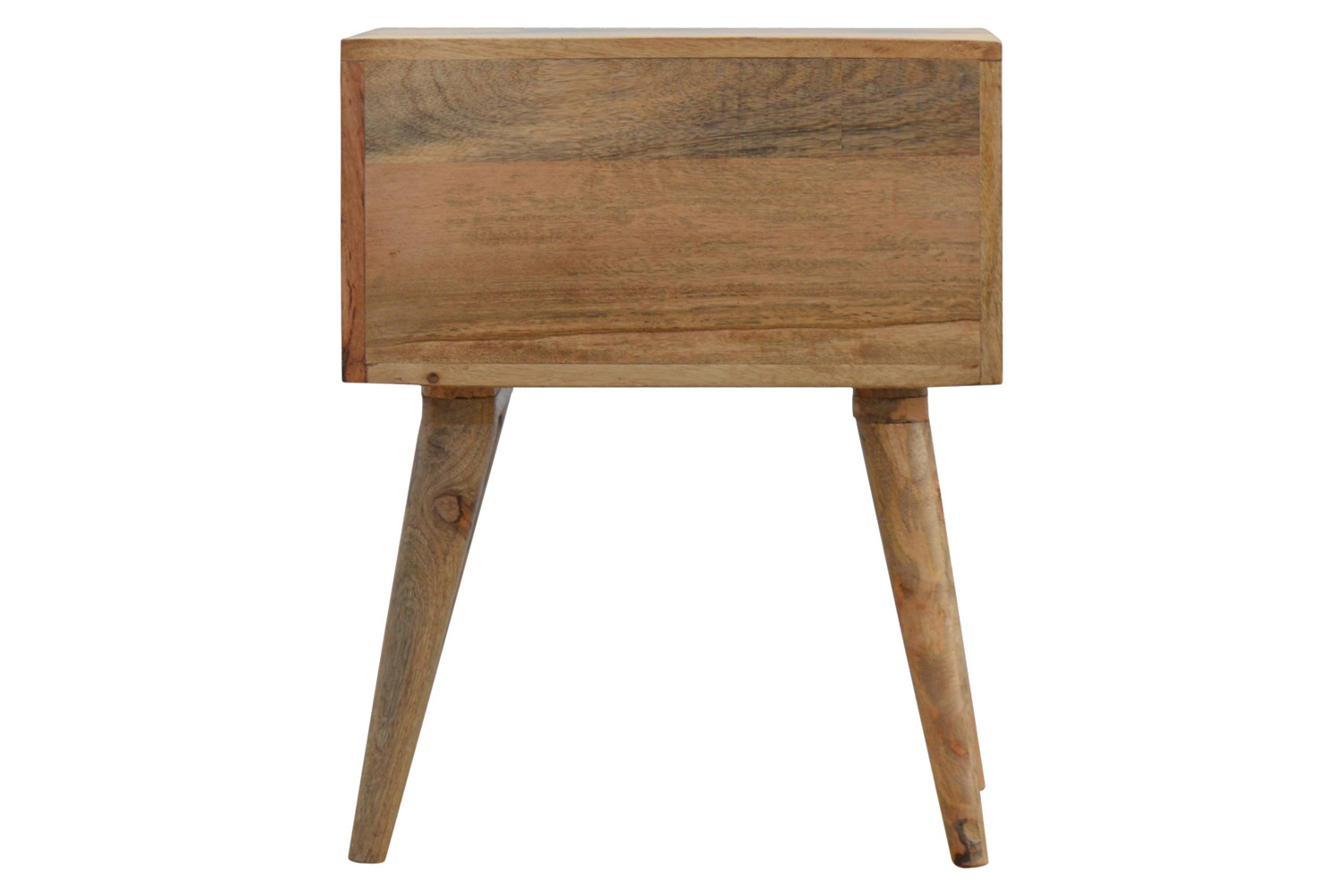 Artisan Bone Inlay Bedside with 2 Drawers - Oak-ish, Scandinavian