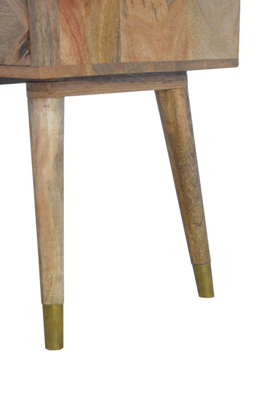 Artisan - Oak-ish Gold Brass Inlay Bedside