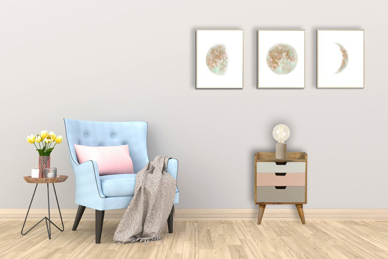Artisan Gradient Bedside - Blush