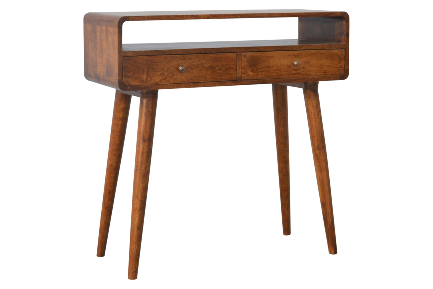 Artisan Curved Console Table - Chestnut