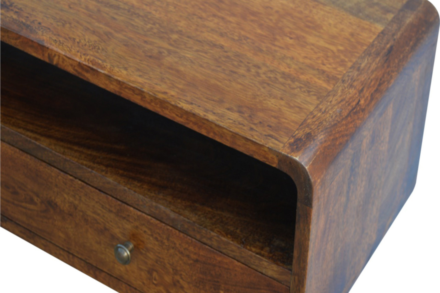 Artisan Curved Console Table - Chestnut