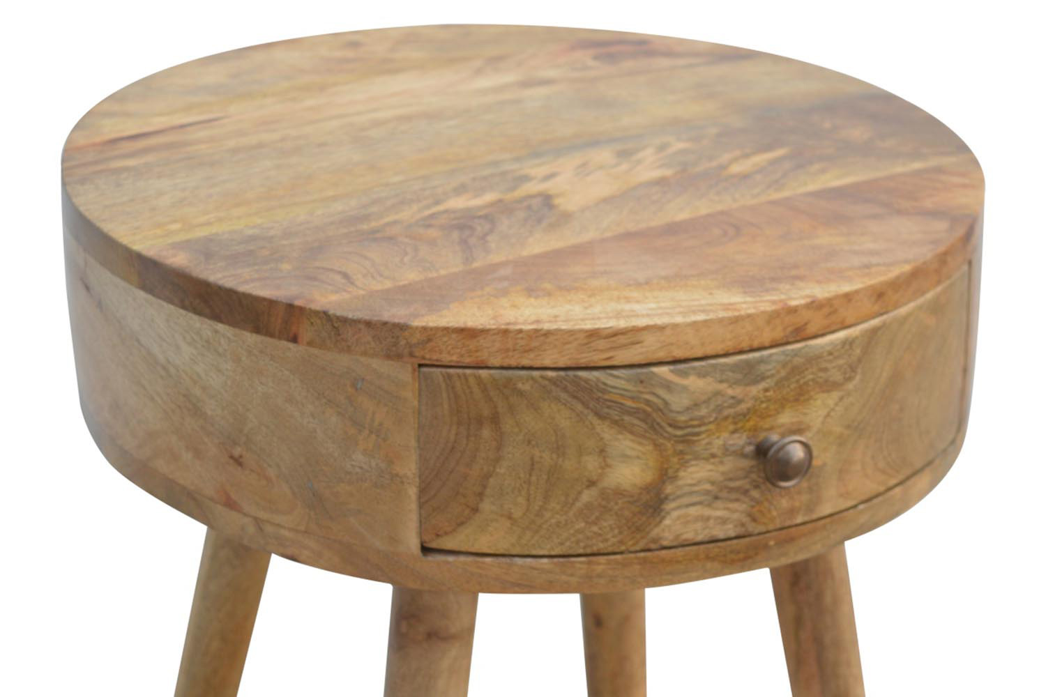 Artisan Nordic Circular Shaped Bedside - Oak-ish