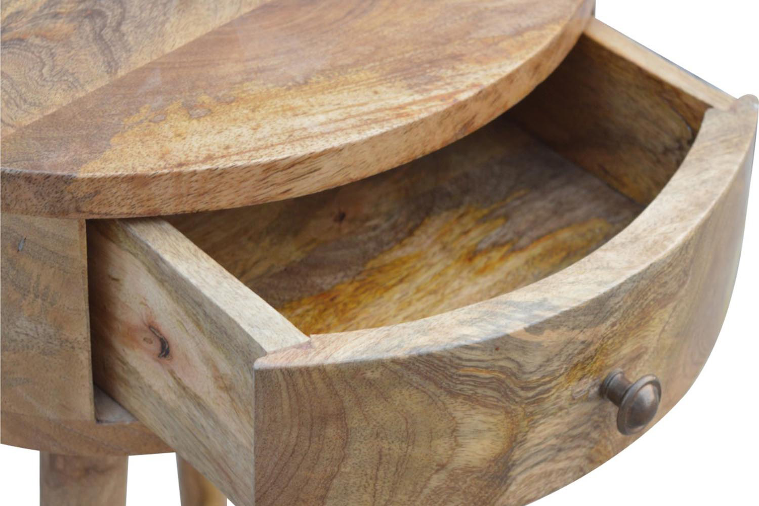 Artisan Nordic Circular Shaped Bedside - Oak-ish