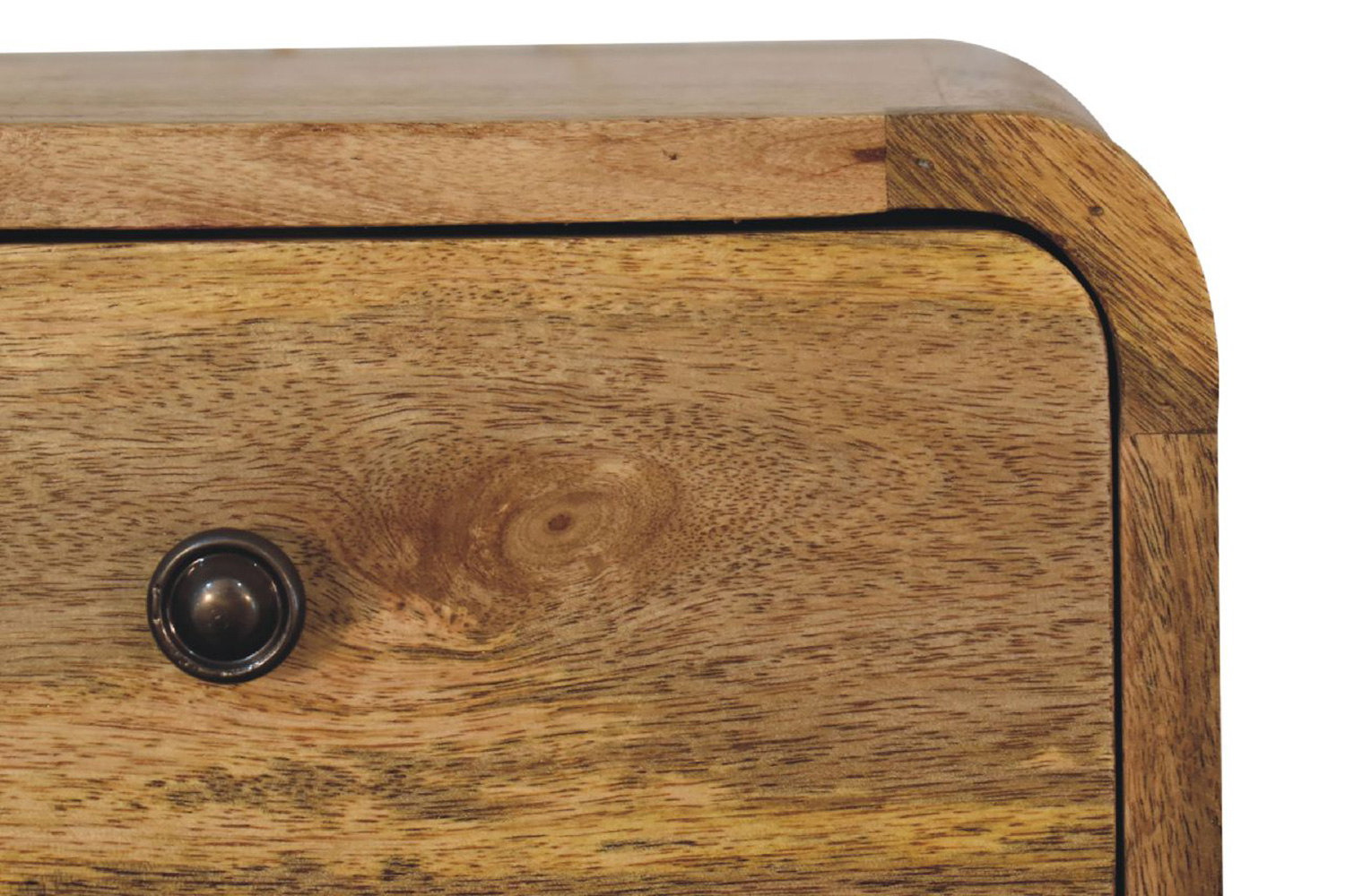 Artisan Curved Mini Wall Mounted Bedside - Oak-ish