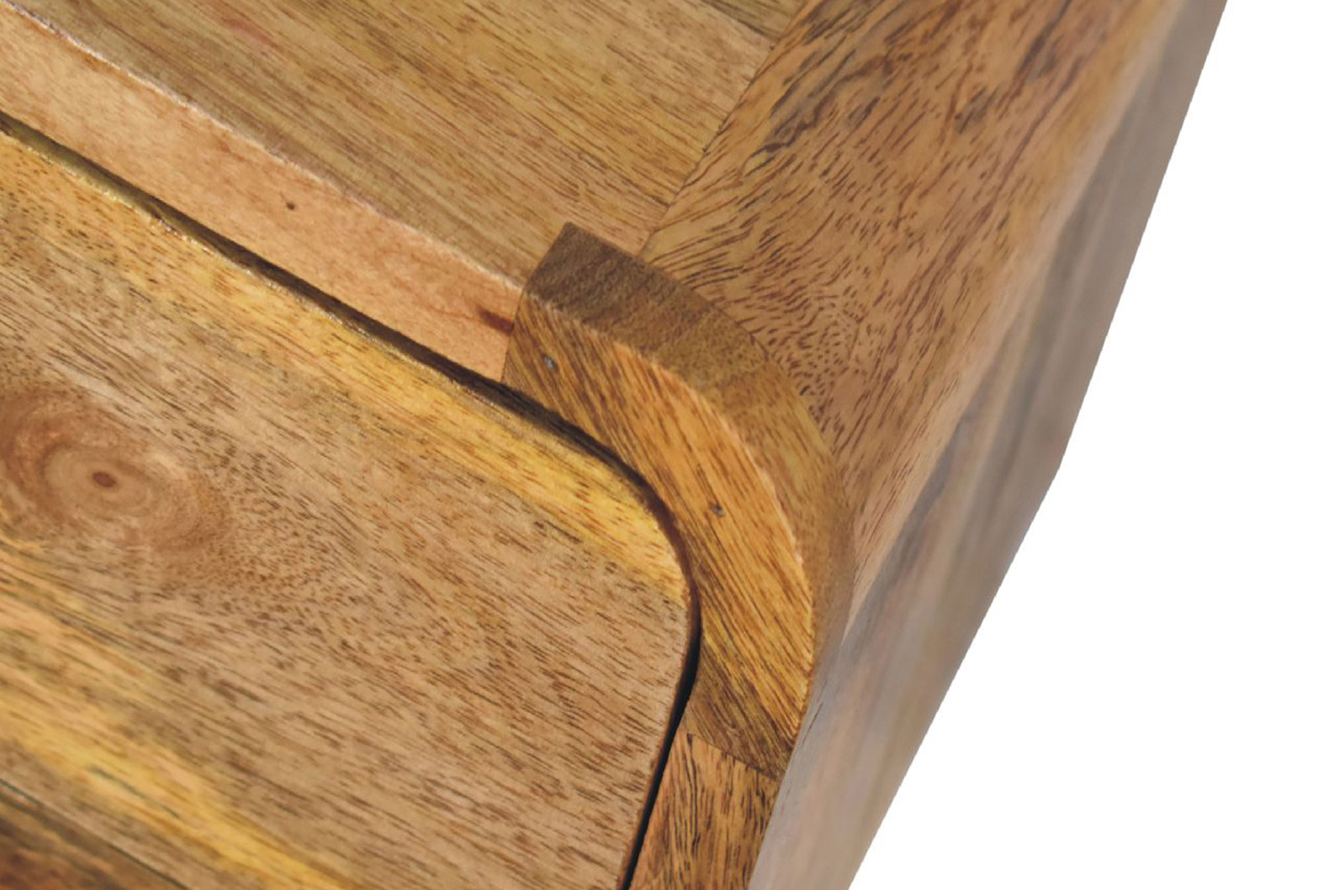 Artisan Curved Mini Wall Mounted Bedside - Oak-ish