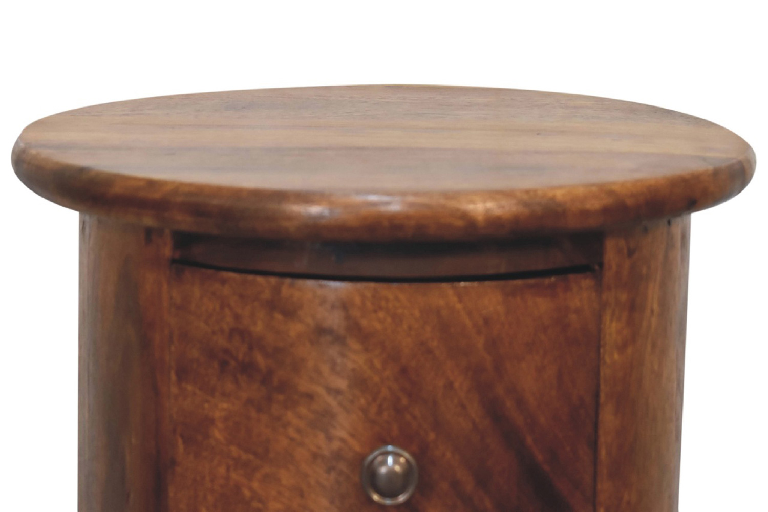 Artisan Mini Drum Bedside with 3 Drawers - Chestnut
