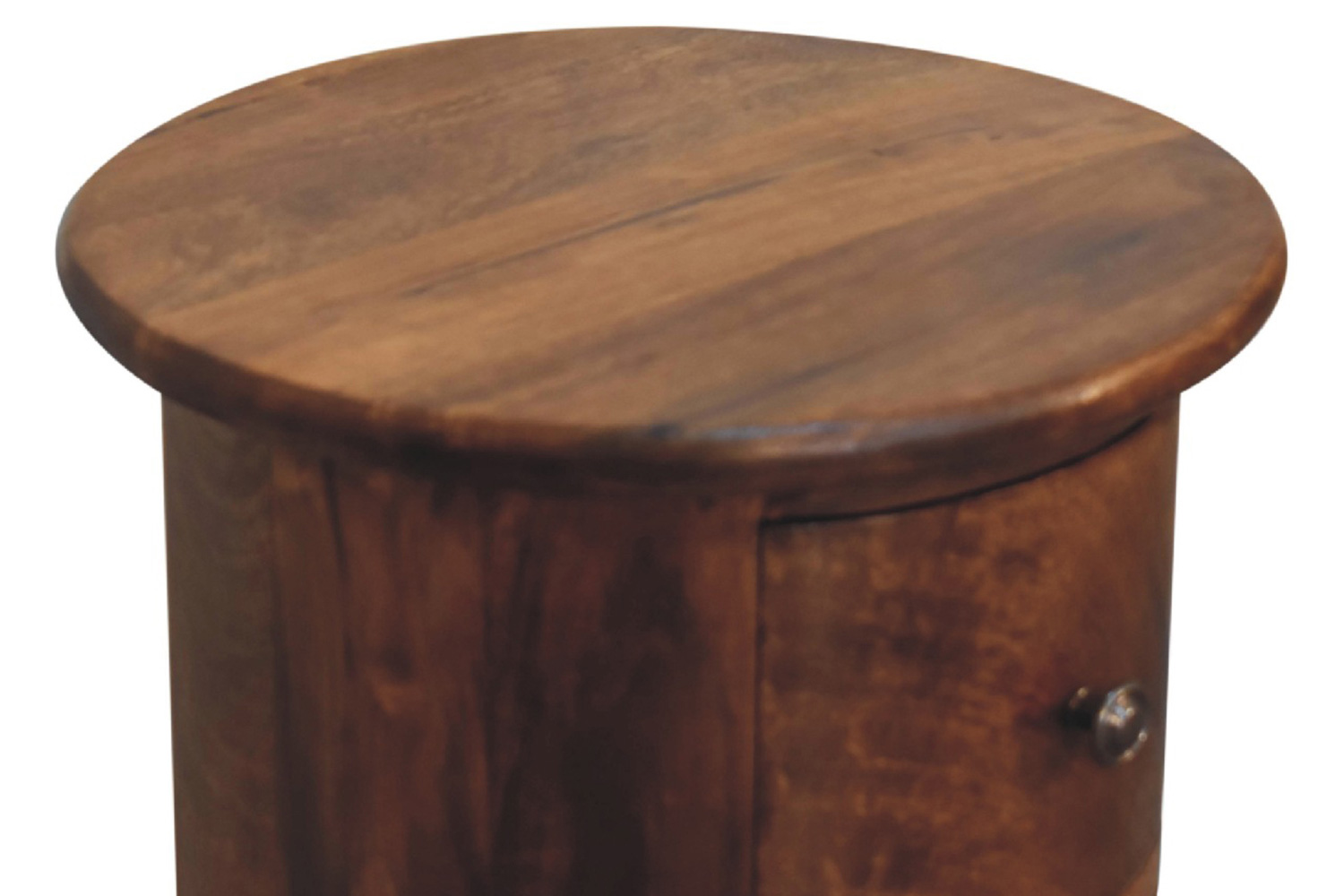 Artisan Mini Drum Bedside with 3 Drawers - Chestnut