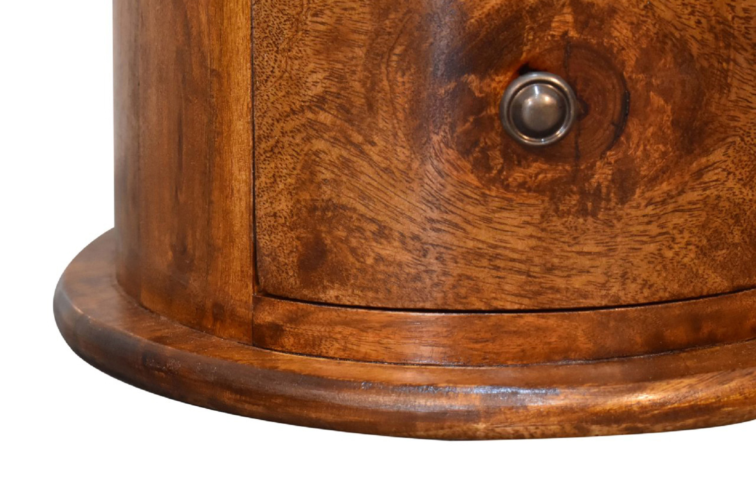 Artisan Mini Drum Bedside with 3 Drawers - Chestnut