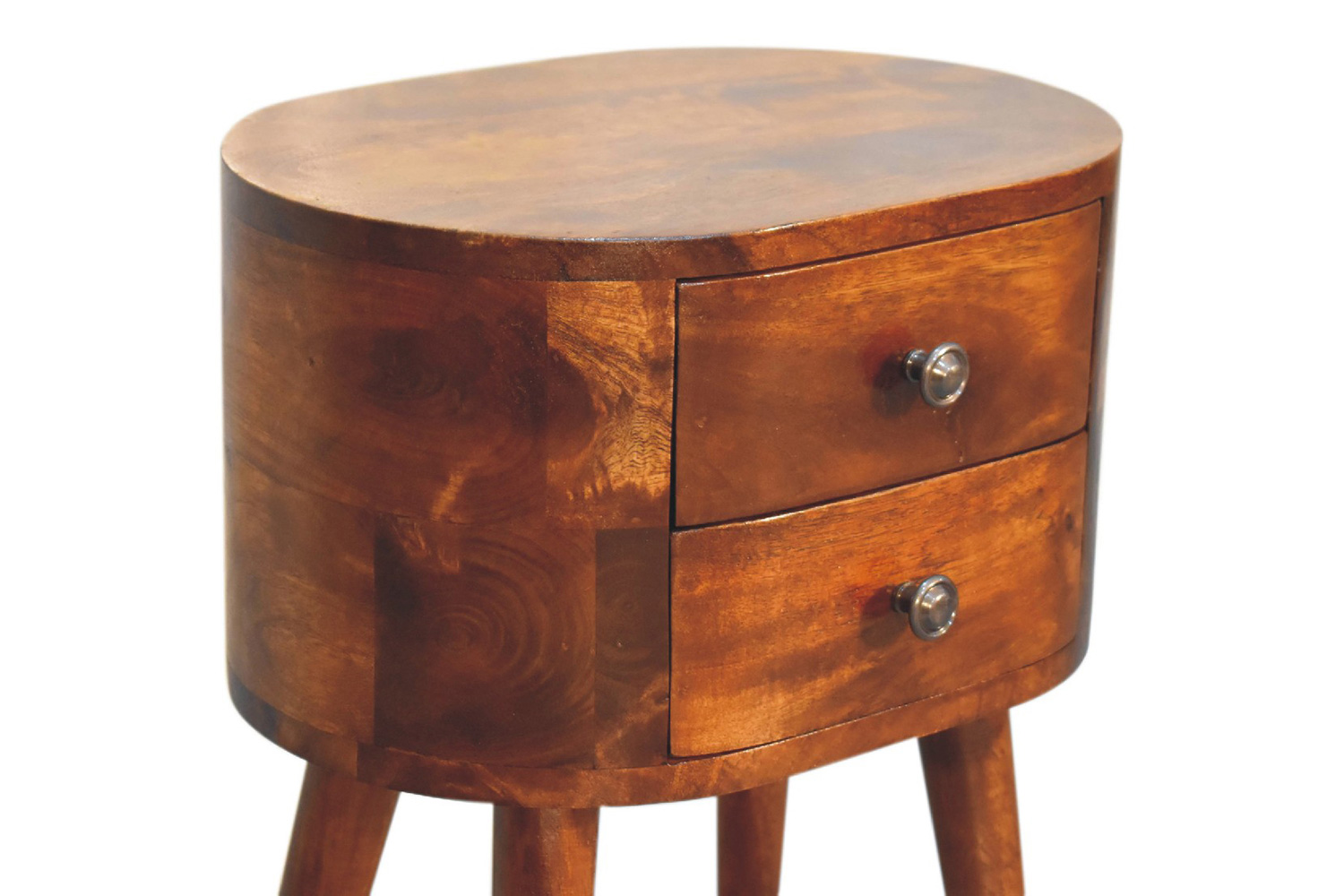 Artisan Rounded Bedside Mini Bedside - Chestnut