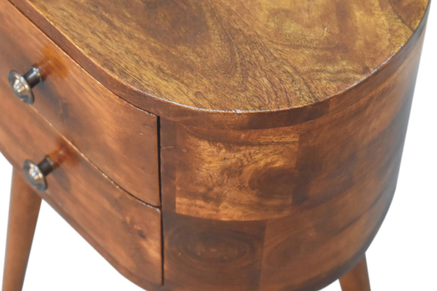 Artisan Rounded Bedside Mini Bedside - Chestnut